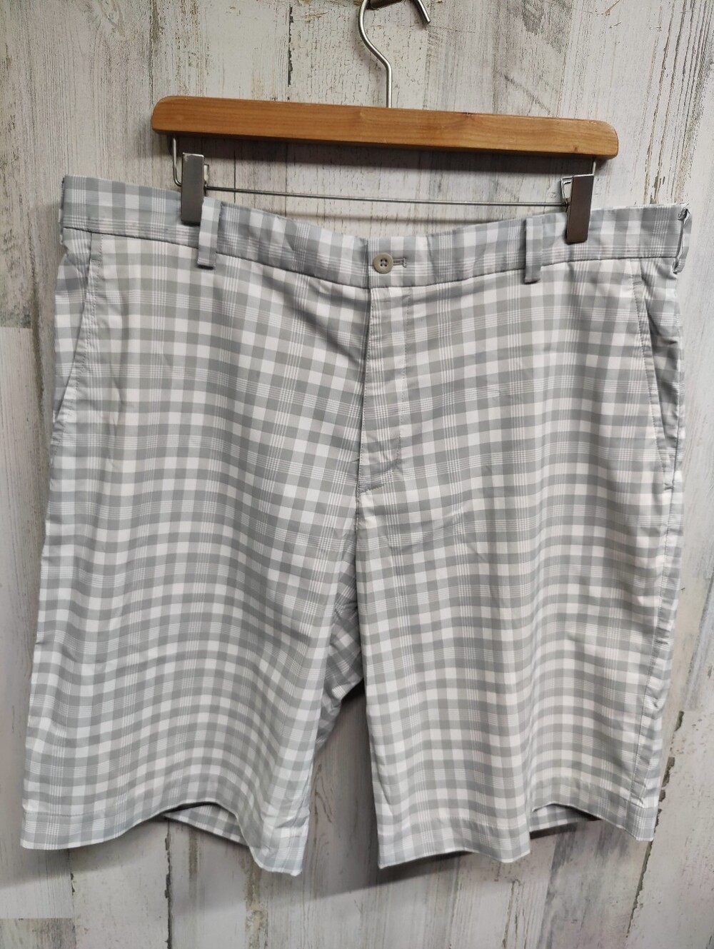 Nike Golf Dri Fit Check Pattern Chino Shorts Men's Size 38